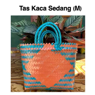 Tas Anyaman Plastik KACA SEDANG untuk Hampers Parcel Berkat Tahlilan Sembako Hantaran Muat Kotak Nasi