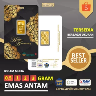 LM Logam Mulia Emas Antam 0.5 gr 1 gr 2 gr 3 gr gram Kado Gift Anniversary Pacar Pasangan