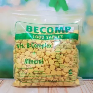 Vitamin B Kompleks Ayam Kambing Sapi BECOMP 1000Tablet Vitamin B-COMPLEX MINERAL RAID ALL