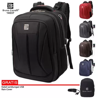 Bruno Cavalli Granto 14037 32L Expandable Backpack Fit Laptop 17 - Tas Ransel Laptop Bruno Cavalli - Tas Pria