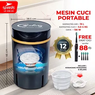 SPEEDS Mesin Cuci Mini Portabel Mini Washing Machine Pengering Pakaian Praktis 206-24