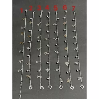 Gelang titanium silver (bisa tangan/kaki)