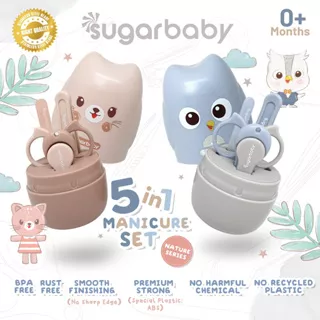 Sugar Baby 5in1 Manicure Set Nature Series / Perlengkapan Manikur Bayi