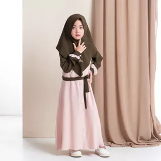 Amie Khayr Official - Varian Almond Mayara Kids Gamis Anak Vol.3 Pakaian Muslim Anak Perempuan Umur 4 Tahun Sampai 12 Tahun Baju Couple Ibu dan Anak Kekinian