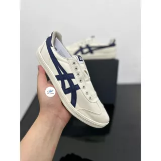 Sepatu Onitsuka Slip On Tokuten Cream Navy