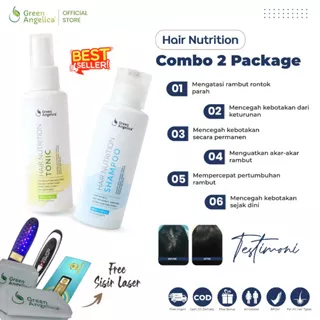 Green Angelica - Paket Combo 2 isi Hair Tonic dan Hair Shampo