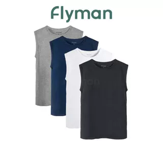Flyman Kaos Singlet Pria Baju Dalam Cowok Katun Kaus Daleman 1 Pcs FMA 3061