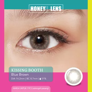 Honeyelens Kissing Booth Blue Brown ( 1 PCS / SETENGAH PASANG )