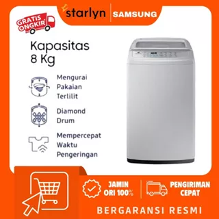 SAMSUNG Mesin Cuci 8kg Top Loading WA80H4000SW