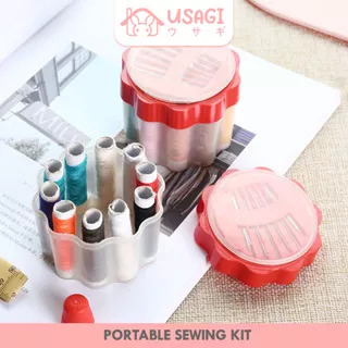 USAGI Official Portable Sewing Kit / Alat Jahit Mini / Kotak Jahit Benang Jarum Set Lengkap / Perlengkapan Alat Jahit / Alat Set Jahit Box