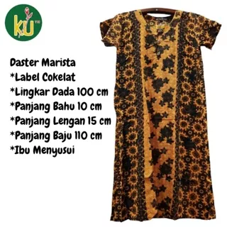 Kencana Ungu Daster Marista Label Coklat - Daster Ibu Menyusui / Busui