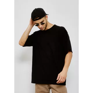 Vercline Plain Oversized T-Shirt Black