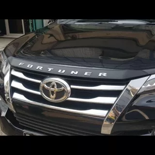 list Hodlist depan bumper kap mesin toyota all new fortuner / vrz / srz /2016 sd 2023 2022 2017 2018 2019 2020 2021 hitam doff black piano glossy chrome crome tempel