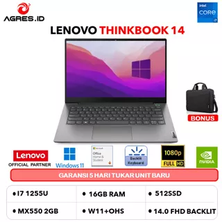 LENOVO THINKBOOK 14 G4 I7 1255 16GB 512GB W11+OHS 14.0FHD IPS BLIT 2/2/2 GRY -J0ID