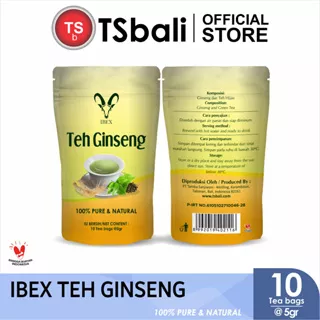 IBEX Ginseng Tea Minuman Kesehatan Teh Ginseng Pure & Natural 5gr x 10 Kantong