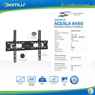 Bracket TV Tilt LCD LED Monitor 32 - 65 OXIMUS Aquila 6450