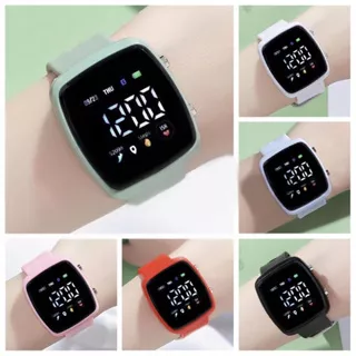 Jam Tangan LED Digital Pria Wanita Rubber Electronic Fashion Couple Anak Remaja Import Premium smart watch smartwatch murah