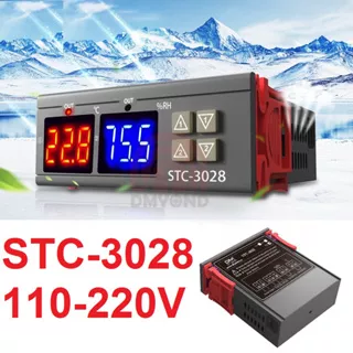 Thermostat STC-3028 Termostat Hygrostat Digital Pengatur Suhu Dan Kelembaban Otomatis AC 220V 12V