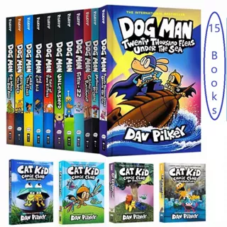 Dog Man/ Buku Dogman/ Buku cerita anak anak 15 Buku set