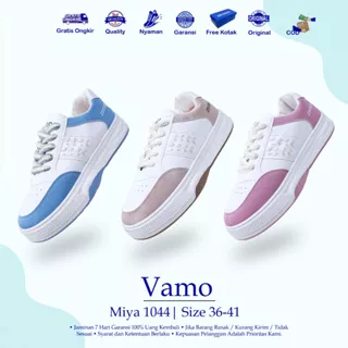 Vamo Miya Sepatu Wanita Casual Bertali Bahan Kulit Sintetis Nyaman Dipakai Shoes Korea Import Quality Free Kotak 1044
