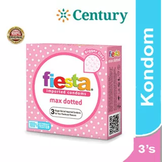 Fiesta Imported Condoms Max Dotted 3's / Kondom / Alat Kontrasepsi / Pria