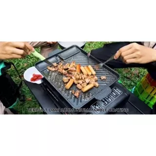 Grill Pan Yakiniku Alat Panggangan Daging/Alat panggang BBQ Grill Anti Lengket Pan-37CM 