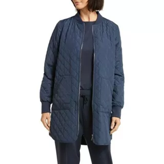 [Longline Quilted Bomber Jacket Ladies]