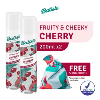 BUY 1 GET 1 Batiste Fruity & Cheeky Cherry Dry Shampoo 200ml FREE Exclusive Pouch Cherry