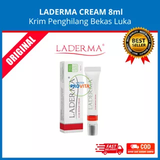 LADERMA CREAM 8 ML - Krim Salep Penghilang Bekas Luka / Luka Bekas Operasi / Bekas Jerawat / Luka Bakar & Pelembab Kulit