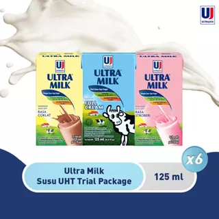 Ultra Milk Susu UHT 125ml Trial Package [Paket isi 6pcs]