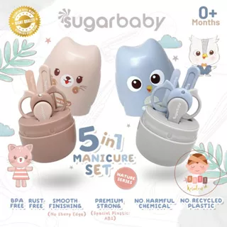 Sugar Baby 5in1 Manicure Set Nature Series Perlengkapan Manikur Bayi 5in1