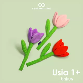 Learning Time Tulip Bouquet - Boneka Bunga Tulip Pretend Play, Learn Colors & Counting Belajar Warna & Berhitung Usia 1 Tahun +