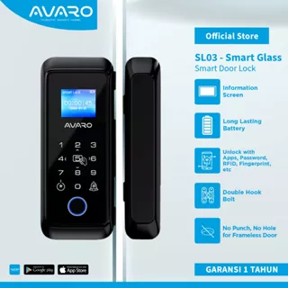 AVARO SL03 Smart Door Lock Glass Door Pintu Kaca Frameless