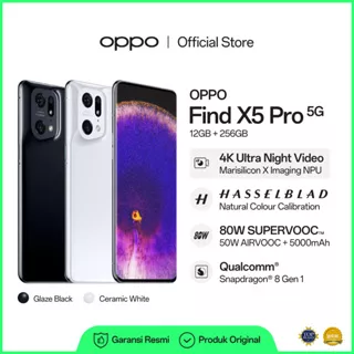 OPPO Find X5 Pro 5G 12GB/256GB [4K Ultra Night Video, 80W SUPERVOOC, 5000mAh, Qualcomm Snapdragon 8 Gen 1]