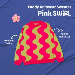 Paddy Knitwear Sweater Rajut Pink Swirl