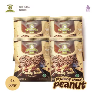 Cangcomak Kacang Coklat Panggang Crunchy Choco - 4 in 1 -Kacang Tanah Cokelat Panggang Cemilan Kacang Coklat