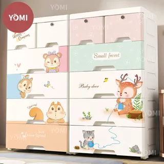 YOMI Lemari Pakaian Anak 50CM S50/Lemari bayi Plastik / Plastic Storage Cabinet Lemari /Laci Plastik