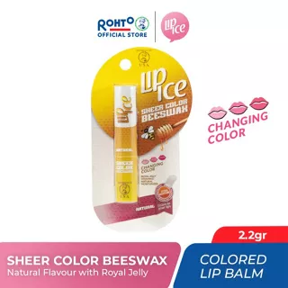 Lip Ice Sheer Color Bee Wax Natural - 2.2gr (Prevents dry and chapped lips)