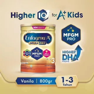 [800 Gram] Enfagrow A+ 3 Susu Formula Anak 1 - 3 Tahun Vanilla / Madu / Original Plain 800 gr