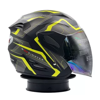 Helm GM Fighter GV2 Black Doff Yellow