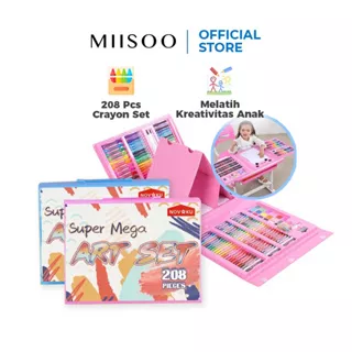 BABY KOALA SET Crayon 208 PCS Set Pensil Warna Pastel Pensil Minyak warna untuk Melukis dan mewarnai