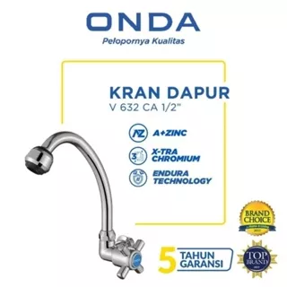 Kran Air Dapur Angsa Cuci Piring Tembok Kaku V 632 CA 1/2 ONDA