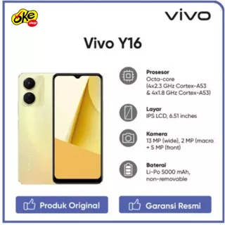 Vivo Y16 Smartphone (4GB/128GB) Garansi Resmi