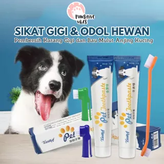 Sikat Gigi dan Odol Set Pembersih Karang Gigi dan Bau Mulut Anjing Kucing - Sikat Gigi Kucing dan Odol Sikat Gigi Anjing - Pasta Gigi Odol Untuk Anjing dan Kucing Anabul Dengan Pilihan Sikat Gigi / Toothbrush Toothpaste Gosok Gigi Set For Pets