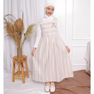 Maxi overall/ Dress Panjang Anak Cream/ Rodeo Junior Girl Sweet Season