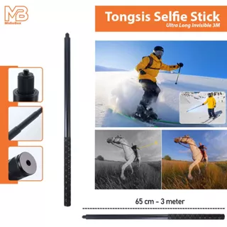 Tongsis Selfie Stick Ultra Long Invisible 3M for Insta360 GoPro