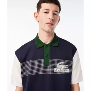 Jersey Custom Tennis Design Mens Lacoste Loose Fit Organic Cotton Polo Shirt