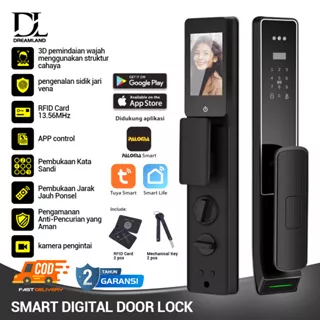 kunci pintu digital kunci pintar Smart Door automatic kunci digital kunci pintu sidik jari dengan Kamera Viewer kunci pintu fingerprint