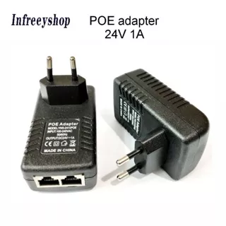 Adaptor POE LAN Injector DC 24V 1A Power Supply 2 UPLINK DC 24V 1A