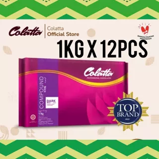 COLATTA DARK BLOK COKLAT 1KG X 12PCS = 1 KARTON C BLOK MUDAH DILUNERKAN DAN BS DIPARUT